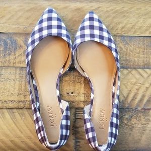 J. Crew Buffalo Check Flats size 8